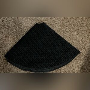 Black Quilted Christmas tree Skirt